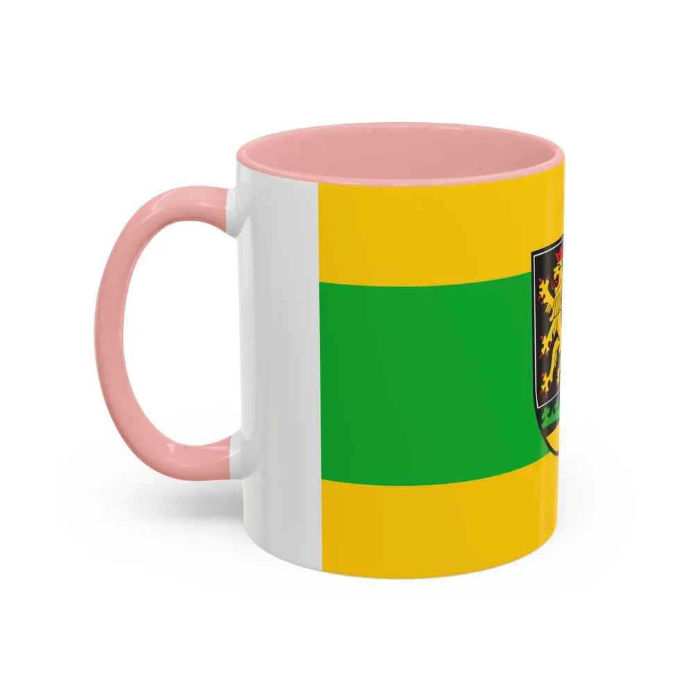 Flag of Greiz Germany - Accent Coffee Mug-Go Mug Yourself