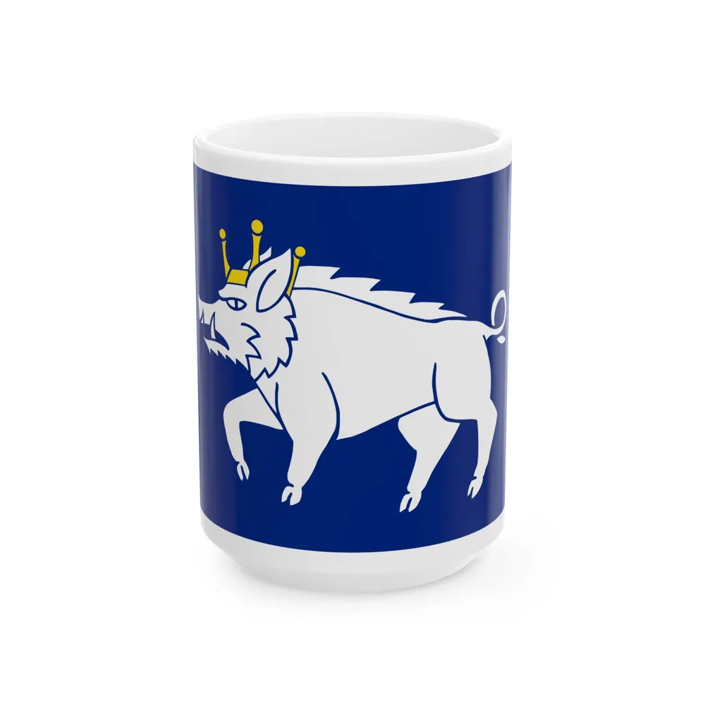 Flag of Kingswinford UK - White Coffee Mug-15oz-Go Mug Yourself