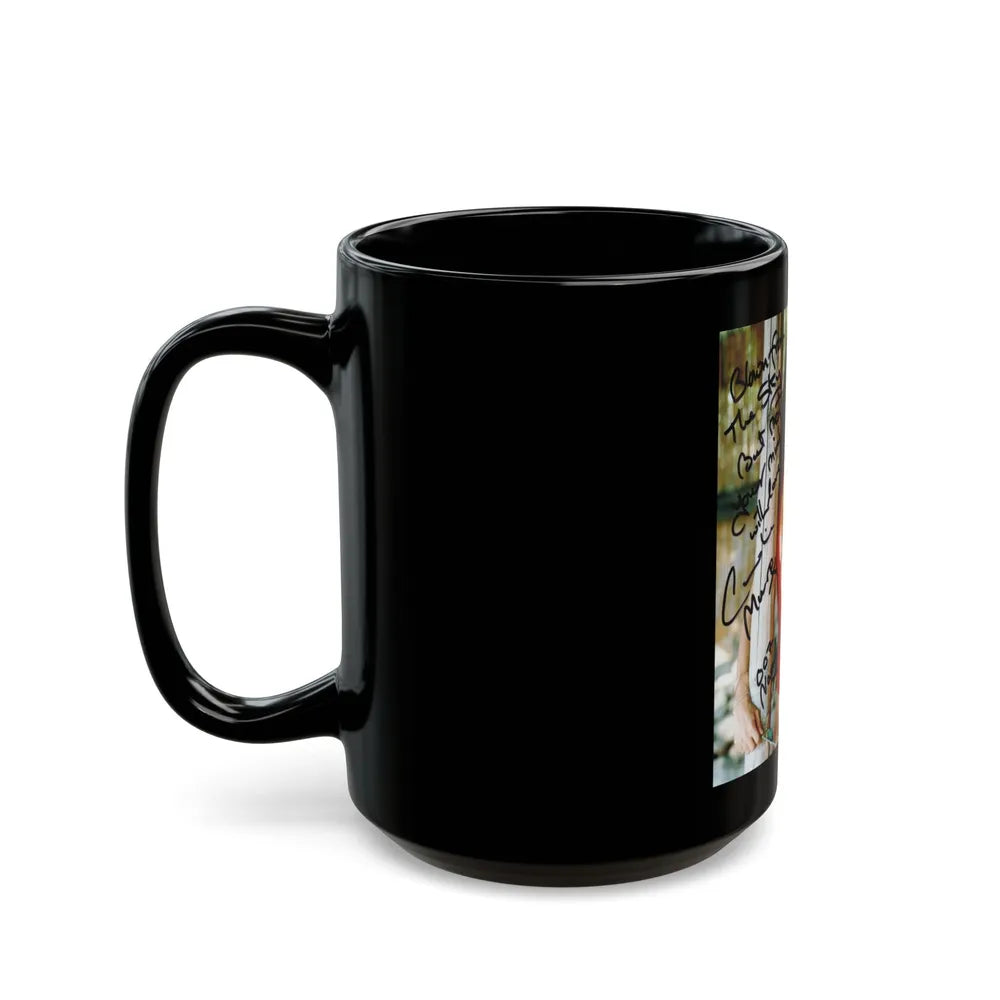 Caroline Munro #66 (Vintage Female Icon) Black Coffee Mug-Go Mug Yourself