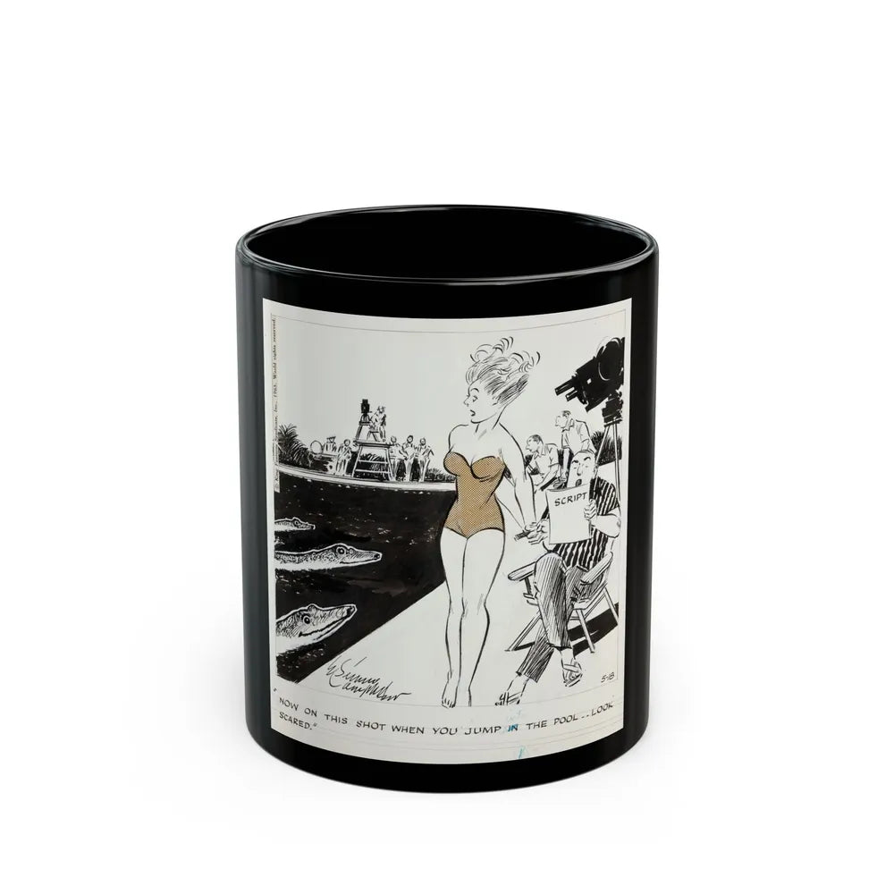 Cuties Daily Comic Strip, 1964 - Black Coffee Mug-11oz-Go Mug Yourself