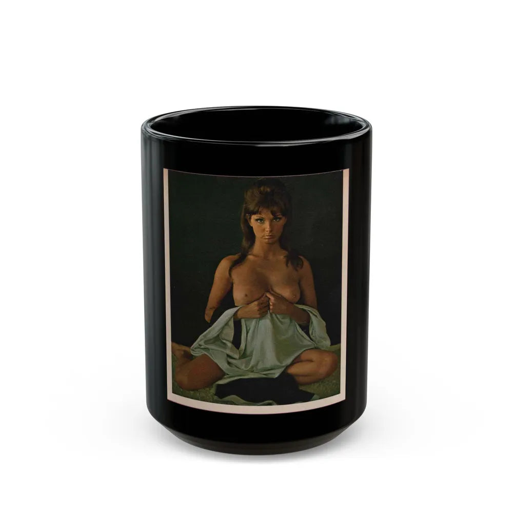 Victoria Vetri #54 - Playboy Mag. May '68 - 1 Topless Photo (Vintage Female Icon) Black Coffee Mug-15oz-Go Mug Yourself