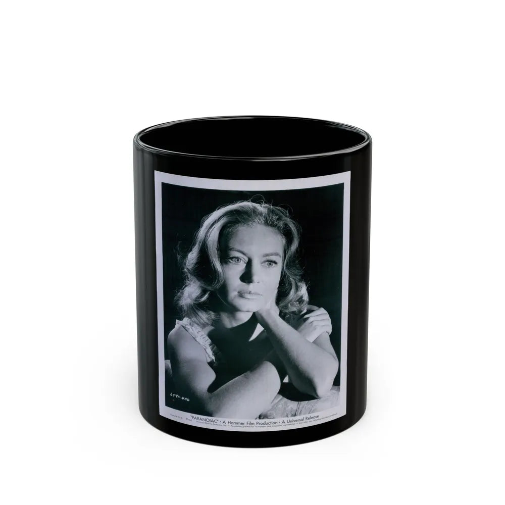 Janette Scott #20 (Vintage Female Icon) Black Coffee Mug-11oz-Go Mug Yourself