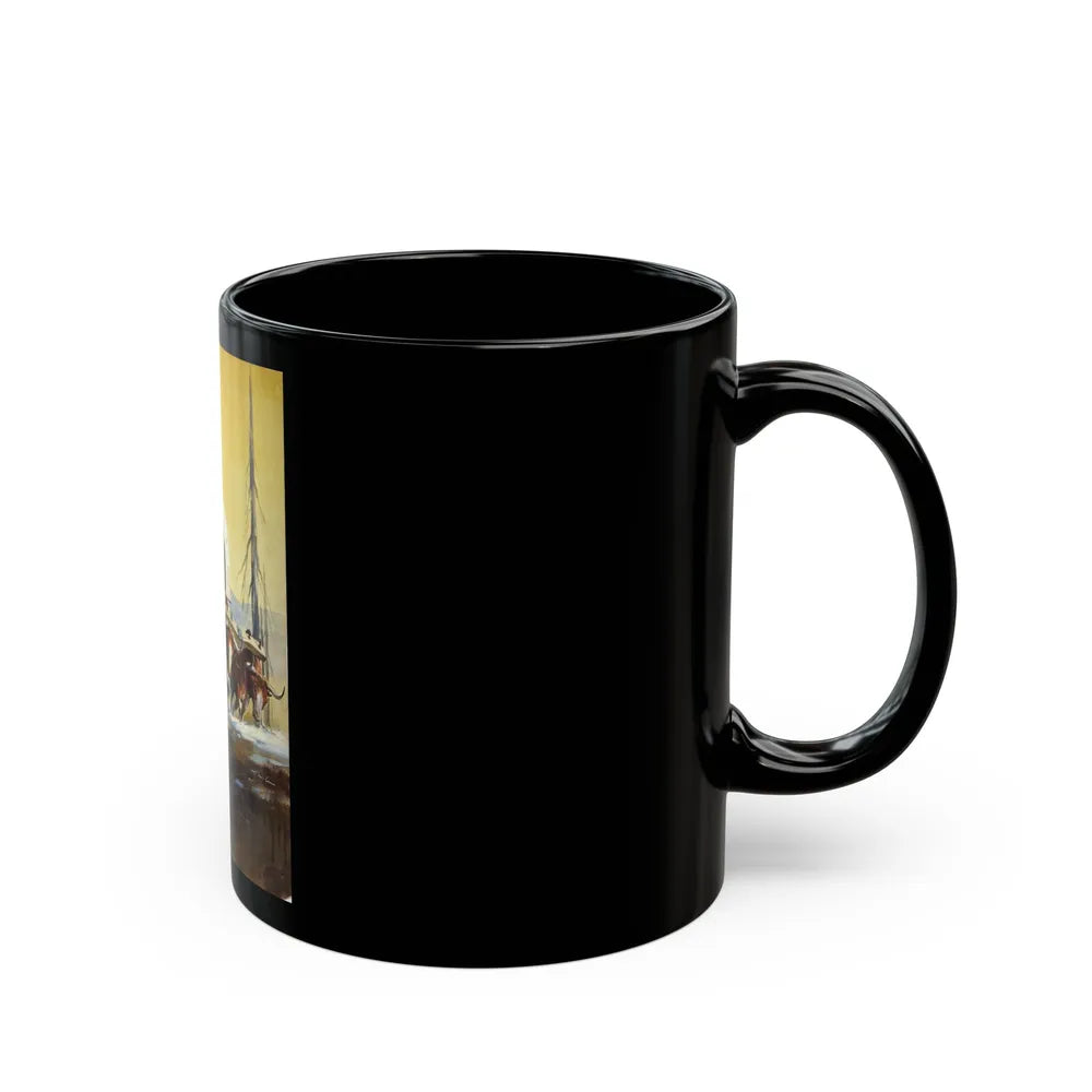 Crossing the Rockies, Classics Illustrated Cover (Gilberton, 1958) - Black Coffee Mug-Go Mug Yourself