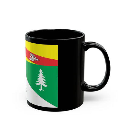 Flag of Vosges France 2 - Black Coffee Mug-Go Mug Yourself