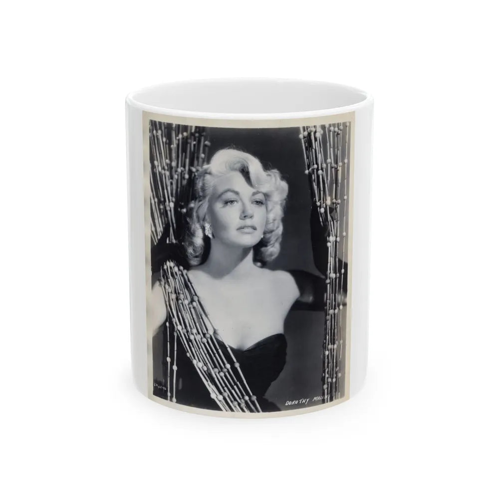 Dorothy Malone #205 (Vintage Female Icon) White Coffee Mug-11oz-Go Mug Yourself