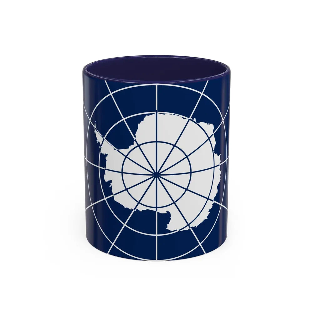 Flag of Antarctic Treaty - Accent Coffee Mug-11oz-Navy-Go Mug Yourself