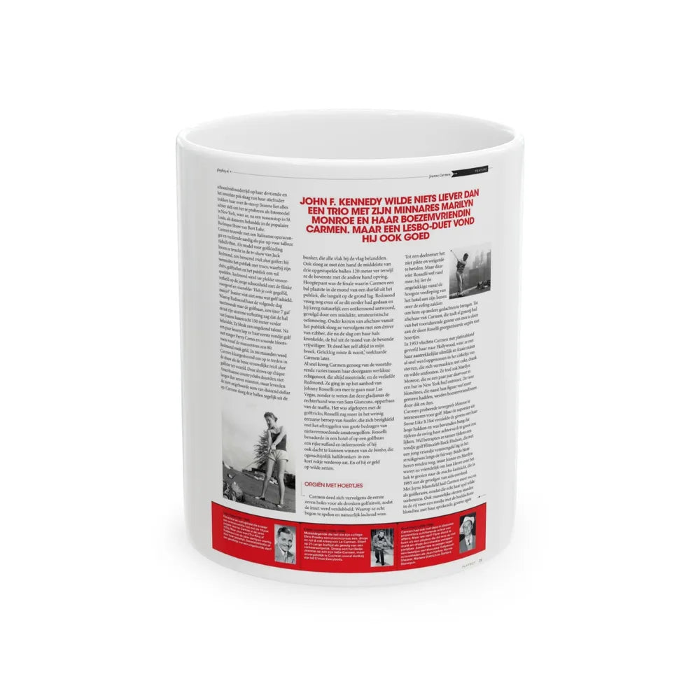 Jeanne Carmen #224 - German Mag. Layout (Vintage Female Icon) White Coffee Mug-11oz-Go Mug Yourself