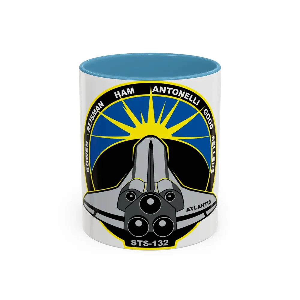 STS 132 (NASA) Accent Coffee Mug-11oz-Light Blue-Go Mug Yourself