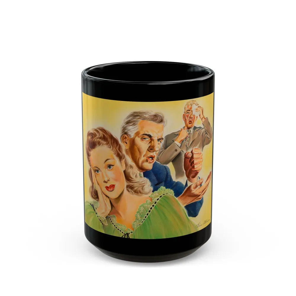 Disapproving Father, advertisement - Black Coffee Mug-15oz-Go Mug Yourself