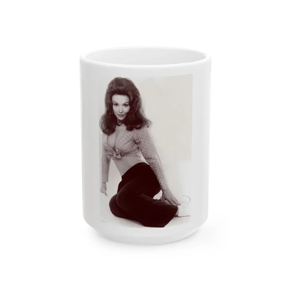 Francine York #05 (Vintage Female Icon) White Coffee Mug-15oz-Go Mug Yourself