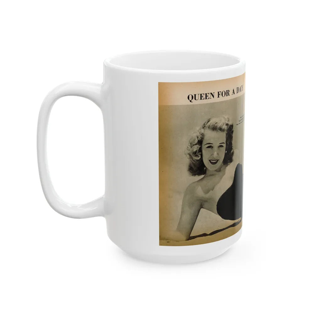 Penny Duncan #26 - [Pages 34 35] Pages 1 & 2 of 2 with, Penny+1 B&W Centerfold Photo, Caption & Paragraph from GALA Mag. Jan. '531 (Vintage Female Icon) White Coffee Mug-Go Mug Yourself