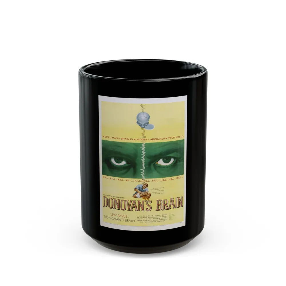 DONOVAN'S BRAIN 1953 Movie Poster - Black Coffee Mug-15oz-Go Mug Yourself