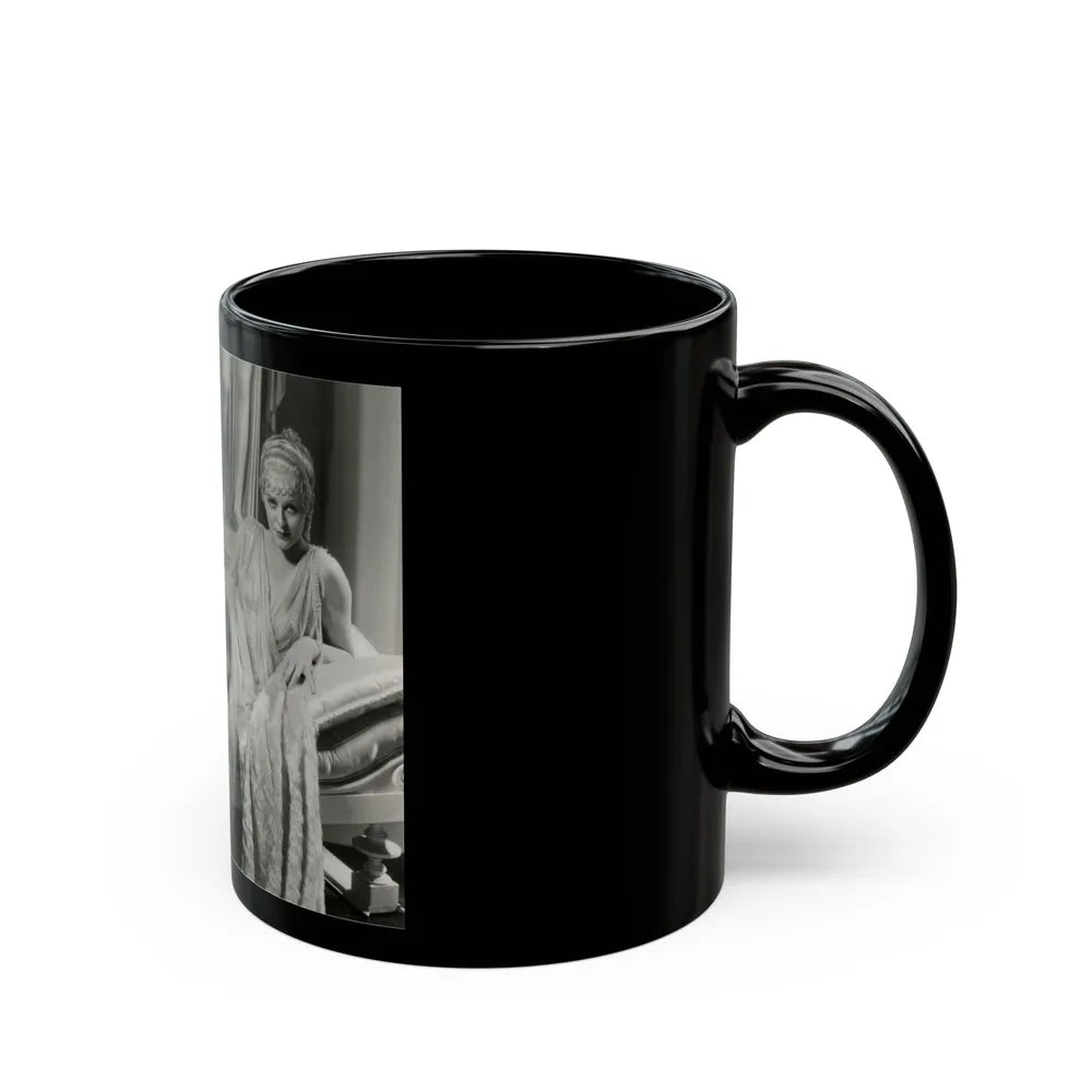 Gloria Stuart #09 (Vintage Female Icon) Black Coffee Mug-Go Mug Yourself