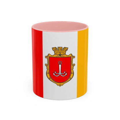 Flag of Odessa Ukraine - Accent Coffee Mug-11oz-Pink-Go Mug Yourself