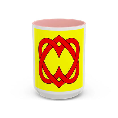 Flag of Blonay Switzerland - Accent Coffee Mug-15oz-Pink-Go Mug Yourself