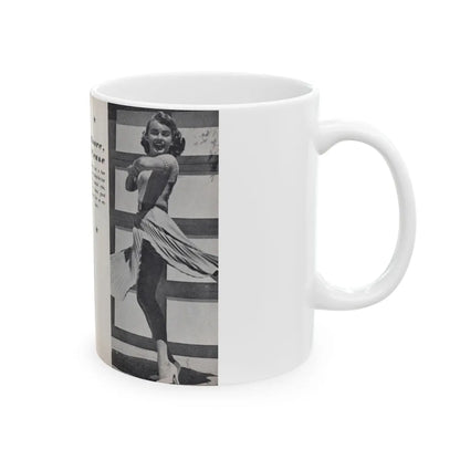 Terry Moore #464 - 66 PHOTOGRAPHS OF Terry MOORE U.K. Pocket Mag. Pages 58 & 59 (Vintage Female Icon) White Coffee Mug-Go Mug Yourself