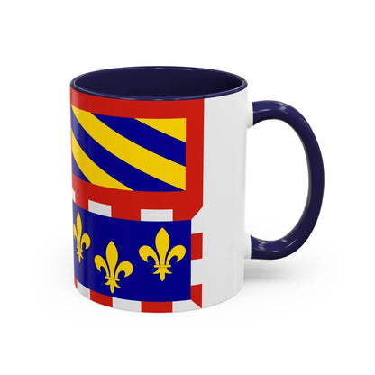 Flag of Bourgogne France - Accent Coffee Mug-Go Mug Yourself