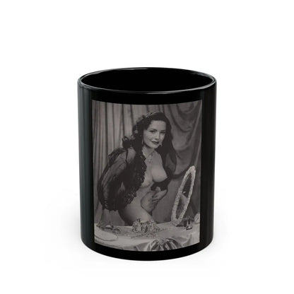 Evelyn West #04 (Vintage Female Icon) Black Coffee Mug-11oz-Go Mug Yourself