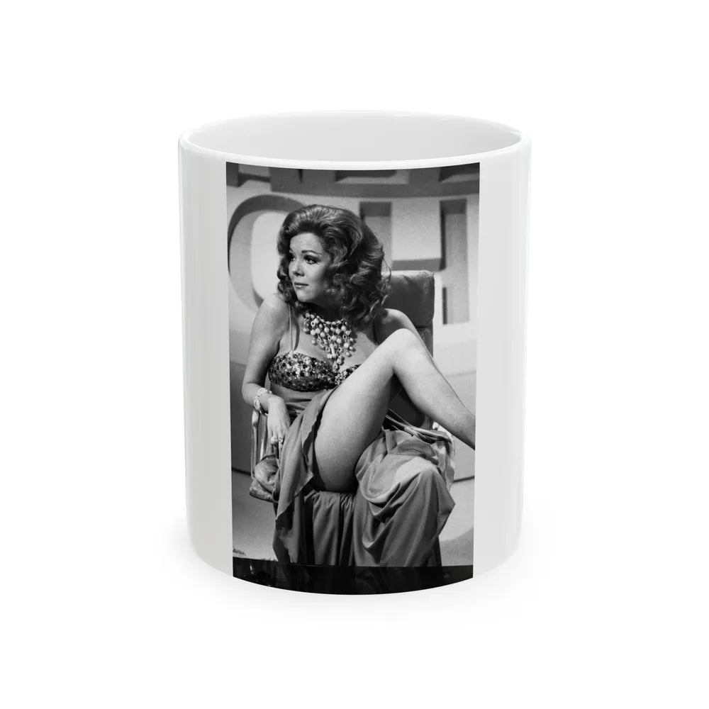 Diana Rigg #43 (Vintage Female Icon) White Coffee Mug-11oz-Go Mug Yourself