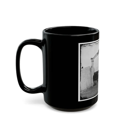 District Of Columbia. Men And Gun Of 3d Massachusetts Heavy Artillery At Ornamental Gate Of Fort Totten (U.S. Civil War) Black Coffee Mug-Go Mug Yourself