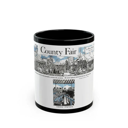 Country Fair, Cosmopolitan, November 1932 - Black Coffee Mug-11oz-Go Mug Yourself