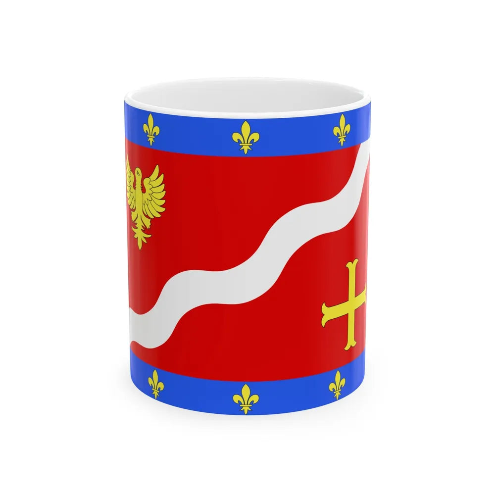 Flag of Val d'Oise France 2 - White Coffee Mug-11oz-Go Mug Yourself