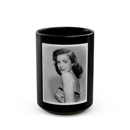 Cathy Downs #62 (Vintage Female Icon) Black Coffee Mug-15oz-Go Mug Yourself