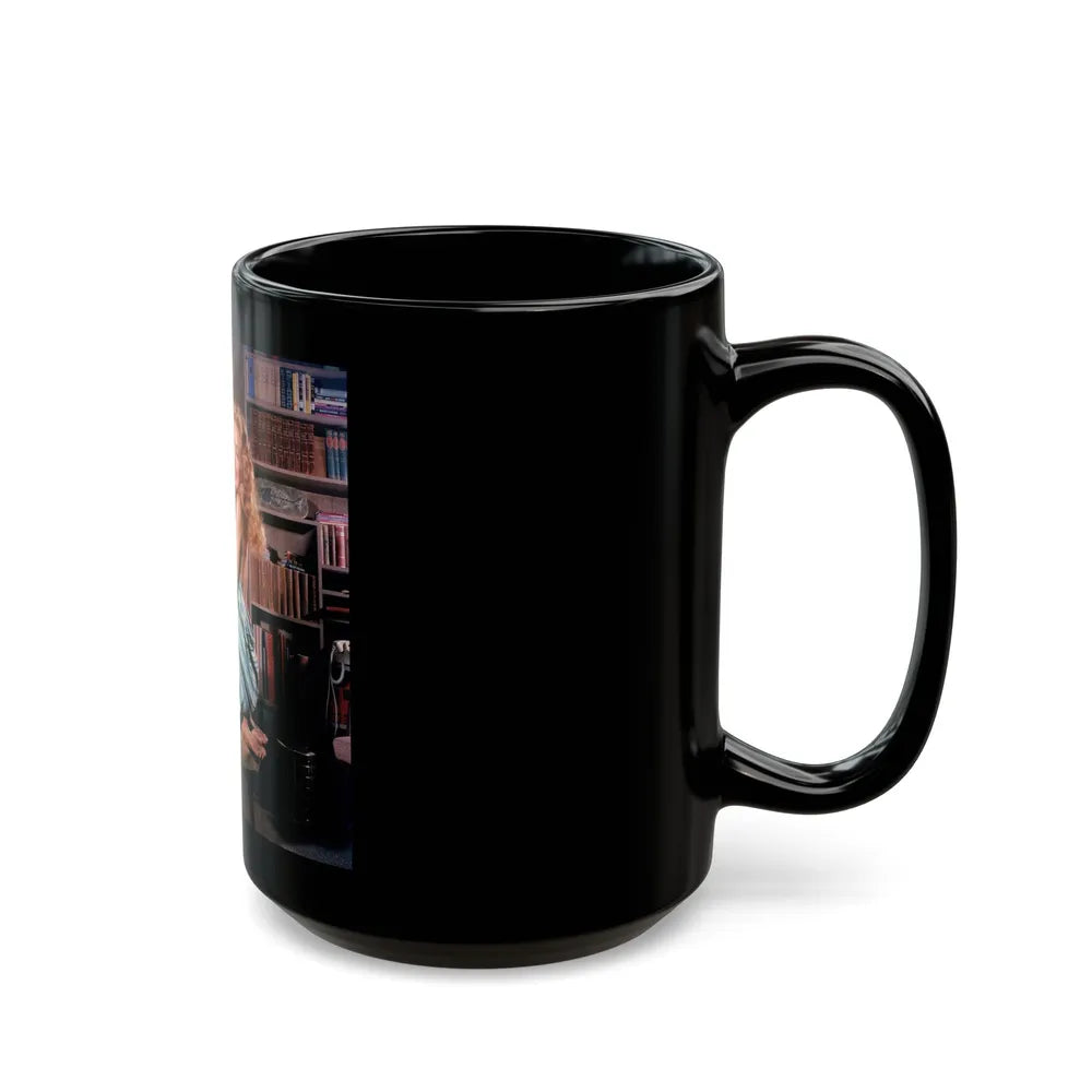 Julie Newmar #672 (Vintage Female Icon) Black Coffee Mug-Go Mug Yourself