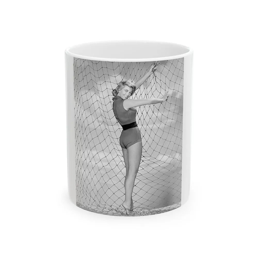 Dorothy Malone #95 (Vintage Female Icon) White Coffee Mug-11oz-Go Mug Yourself