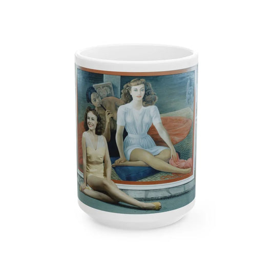 Paulette Goddard #59 (Vintage Female Icon) White Coffee Mug-15oz-Go Mug Yourself