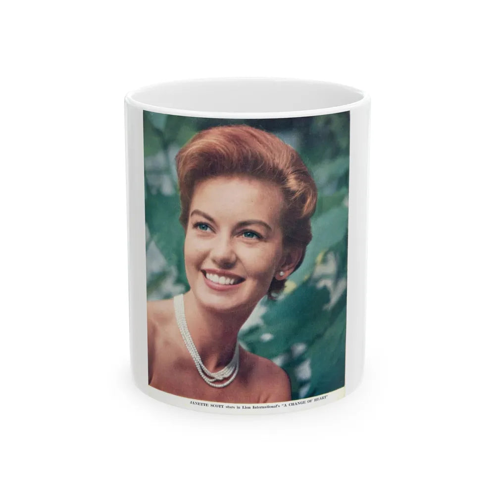 Janette Scott #08 (Vintage Female Icon) White Coffee Mug-11oz-Go Mug Yourself