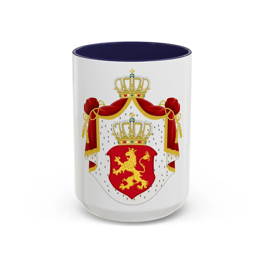 State Achievement of Bulgaria 1878 - Accent Coffee Mug-15oz-Navy-Go Mug Yourself