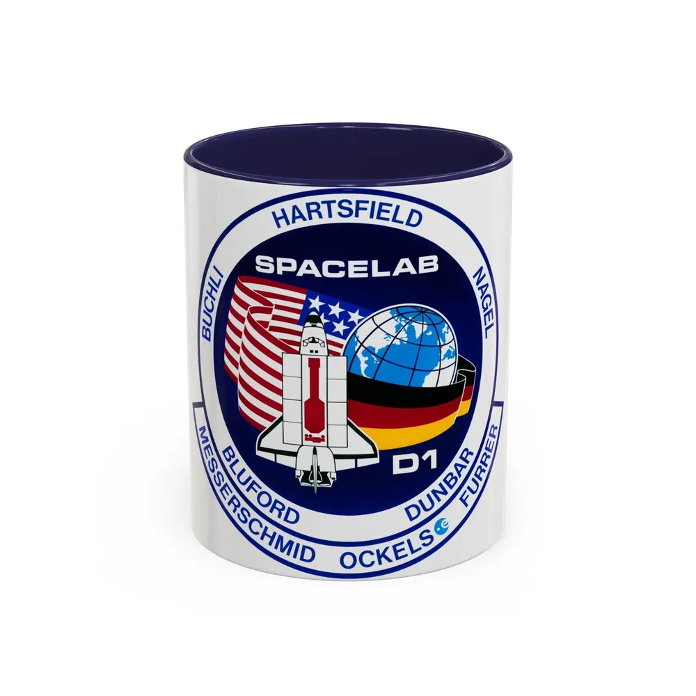 STS 61 a (NASA) Accent Coffee Mug-11oz-Navy-Go Mug Yourself