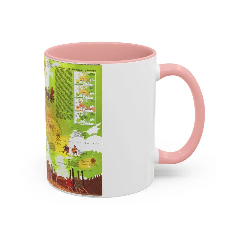 Europe - Celtic (1977) (Map) Accent Coffee Mug-Go Mug Yourself