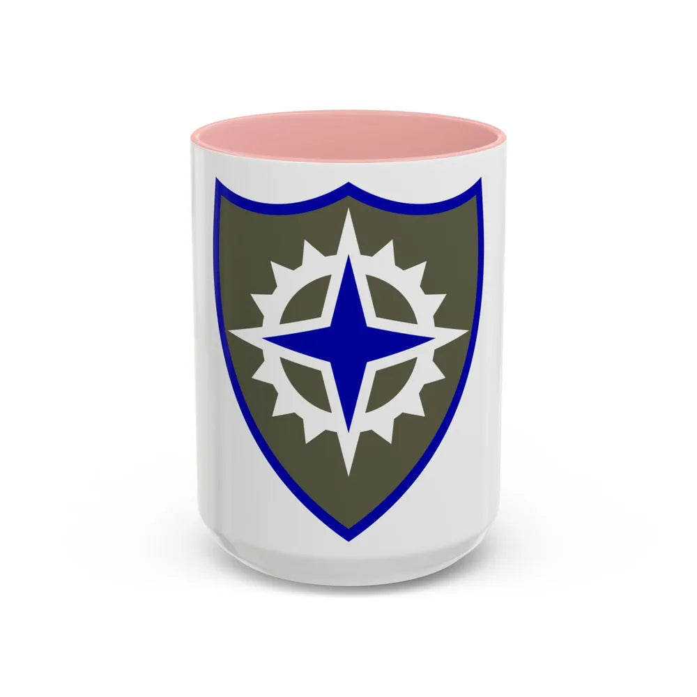 XVI Corps (U.S. Army) Accent Coffee Mug-15oz-Pink-Go Mug Yourself