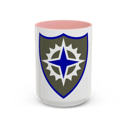 XVI Corps (U.S. Army) Accent Coffee Mug-15oz-Pink-Go Mug Yourself