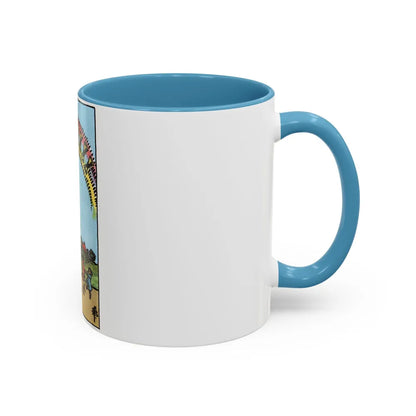 The 10 of Cups (Tarot Card) Accent Coffee Mug-Go Mug Yourself