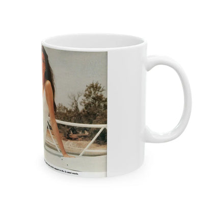 Caroline Munro #293 (Vintage Female Icon) White Coffee Mug-Go Mug Yourself