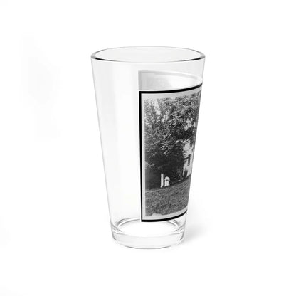 D.R. Miller House, With Family On Porch, Hagerstown Pike, Antietam, Maryland (U.S. Civil War) Pint Glass 16oz-Go Mug Yourself