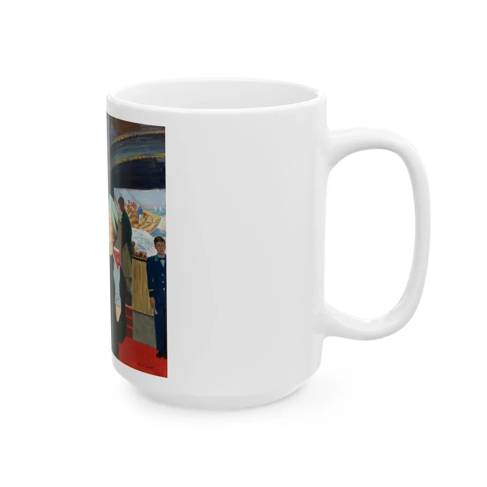 During the Intermission...the Pause that Refreshes, Coca-Cola ad illustration, c. 1960 - White Coffee Mug-Go Mug Yourself