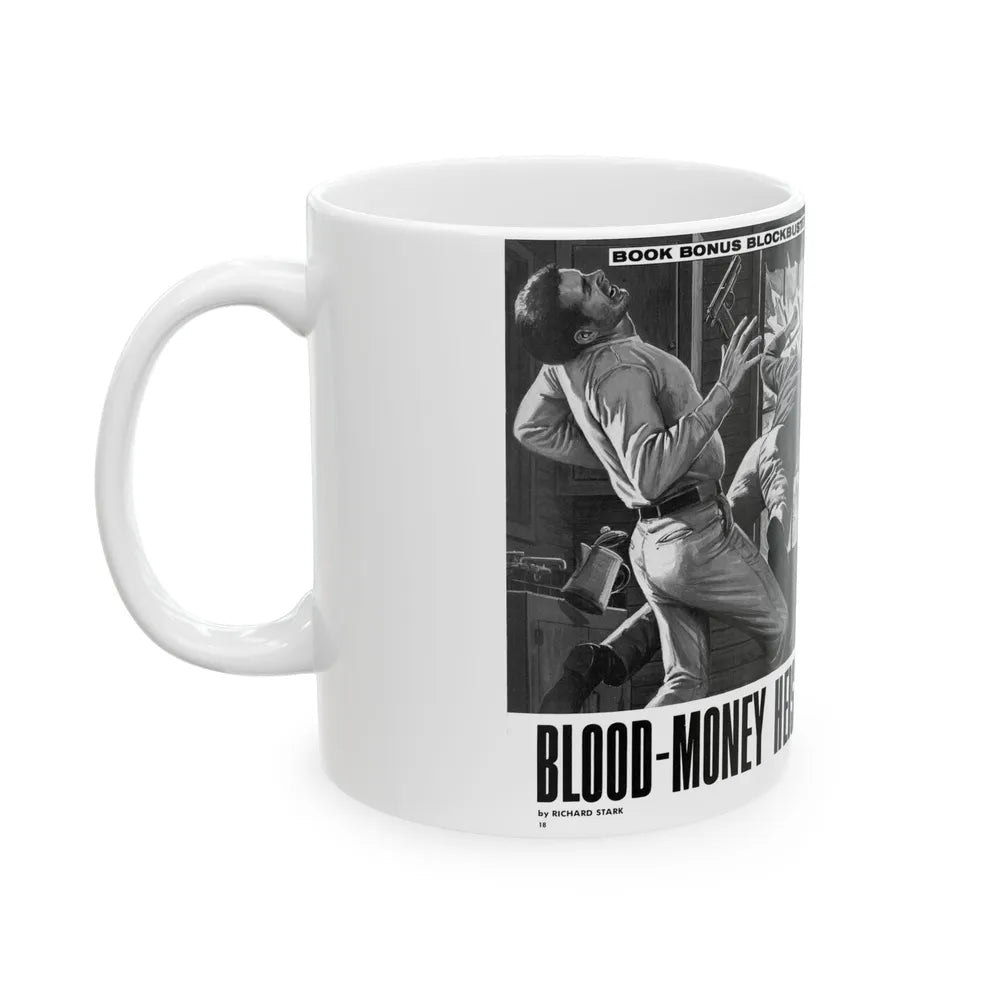 Blood-Money Heist, For Men Only, July 1969 - White Coffee Mug-Go Mug Yourself