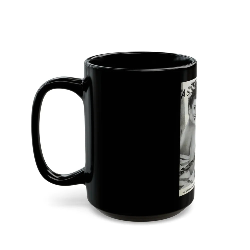 Paulette Goddard #162 - Shampoo Add (Vintage Female Icon) Black Coffee Mug-Go Mug Yourself