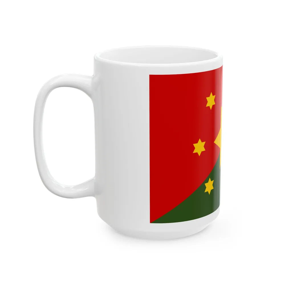 Flag of Eastern Highlands Papa New Guinea - White Coffee Mug-Go Mug Yourself