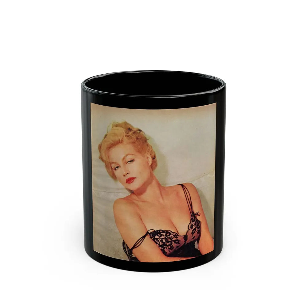 Julie Newmar #275 (Vintage Female Icon) Black Coffee Mug-11oz-Go Mug Yourself