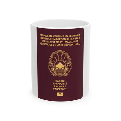 Macedonian Passport (Type B) - White Coffee Mug-11oz-Go Mug Yourself