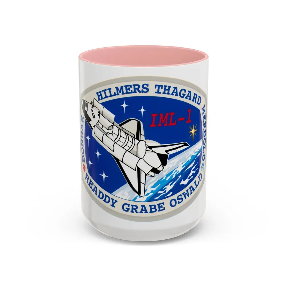 STS 42 (NASA) Accent Coffee Mug-15oz-Pink-Go Mug Yourself