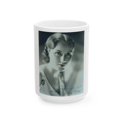 Fay Wray #147 (Vintage Female Icon) White Coffee Mug-15oz-Go Mug Yourself