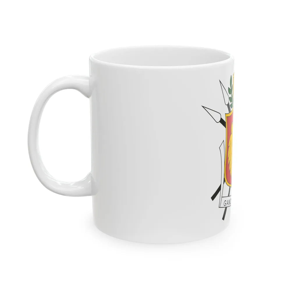 Coat of arms of the Kingdom of Burundi - White Coffee Mug-Go Mug Yourself