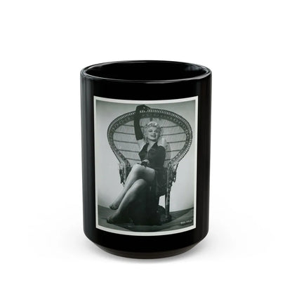 Barbara Nichols #467 (Vintage Female Icon) Black Coffee Mug-15oz-Go Mug Yourself