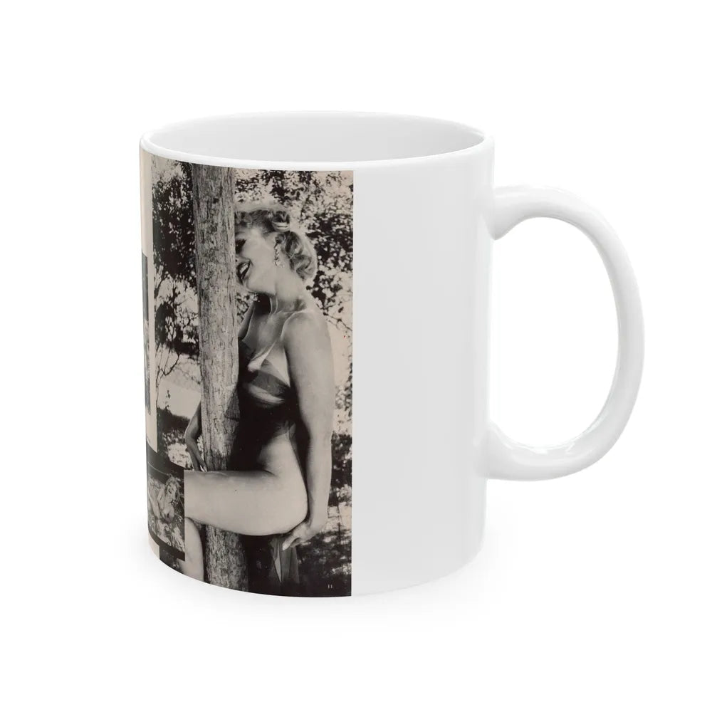 Greta Thyssen #132 - 2 Page 6 B&W Photos from Jem Mag. May '57 (Vintage Female Icon) White Coffee Mug-Go Mug Yourself